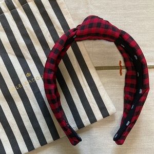 Lele Sadoughi Red and Black Gingham Headband